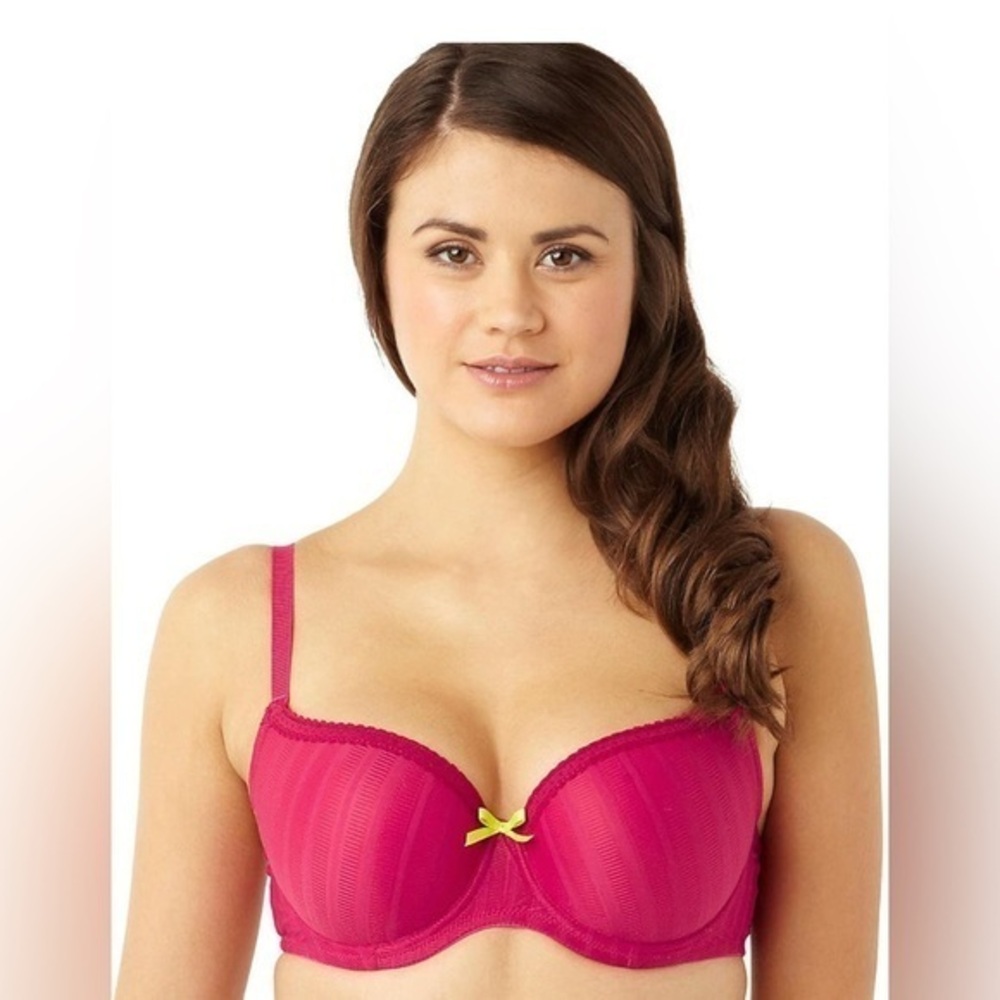 Cleo by Panache Women's Maddie Molded Balconette T-Shirt Bra Raspberry Hook-Eye
